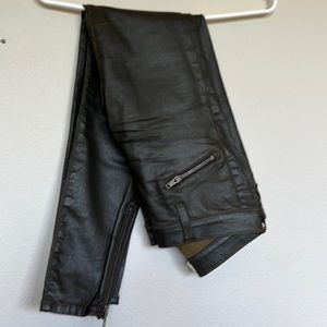 Women’s Current/Elliot Army Green Coated Skinny Pants